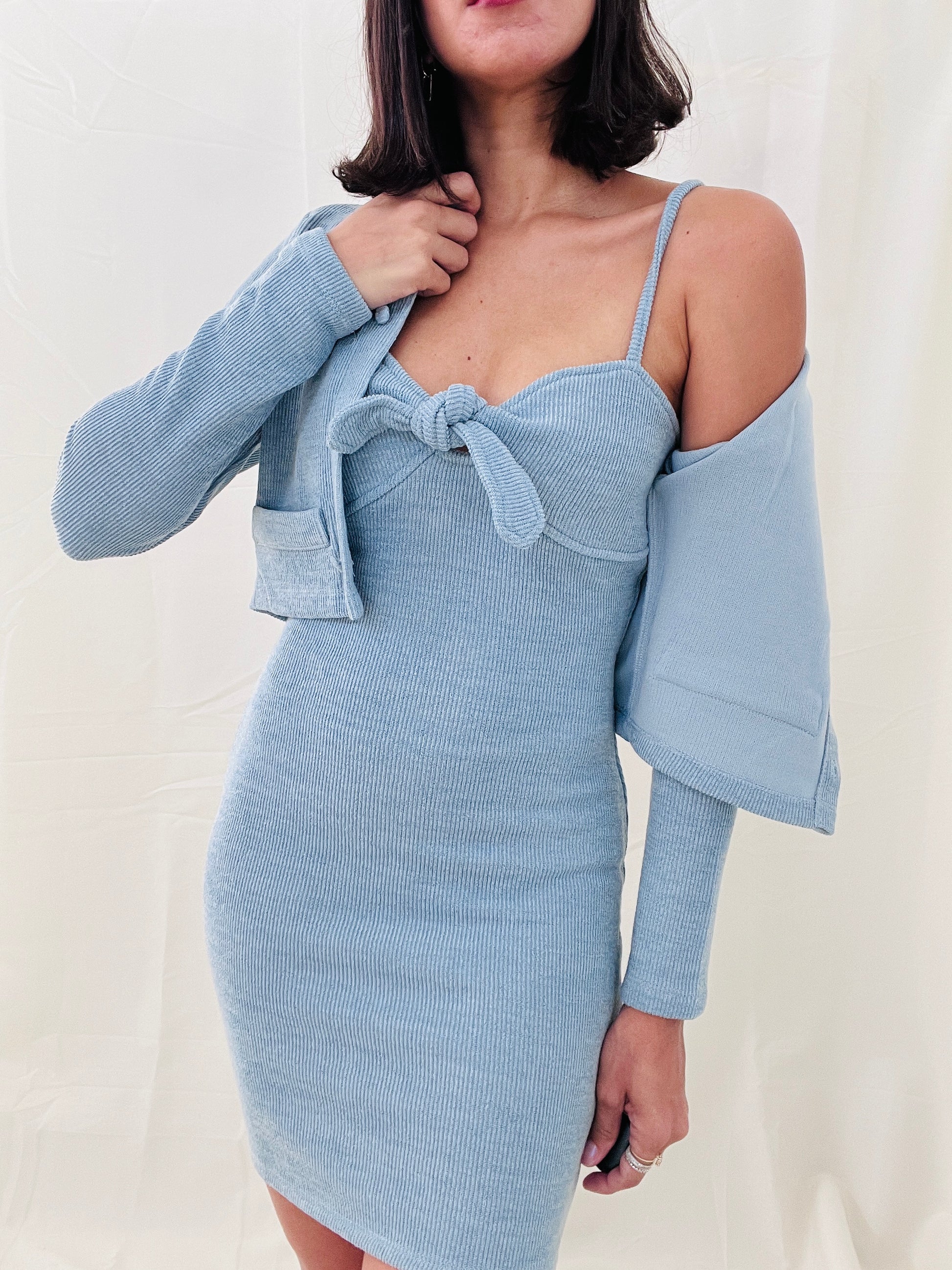 Sky Knit Mini Dress Live & Bloom Sky Knit Mini Dress Live & Bloom