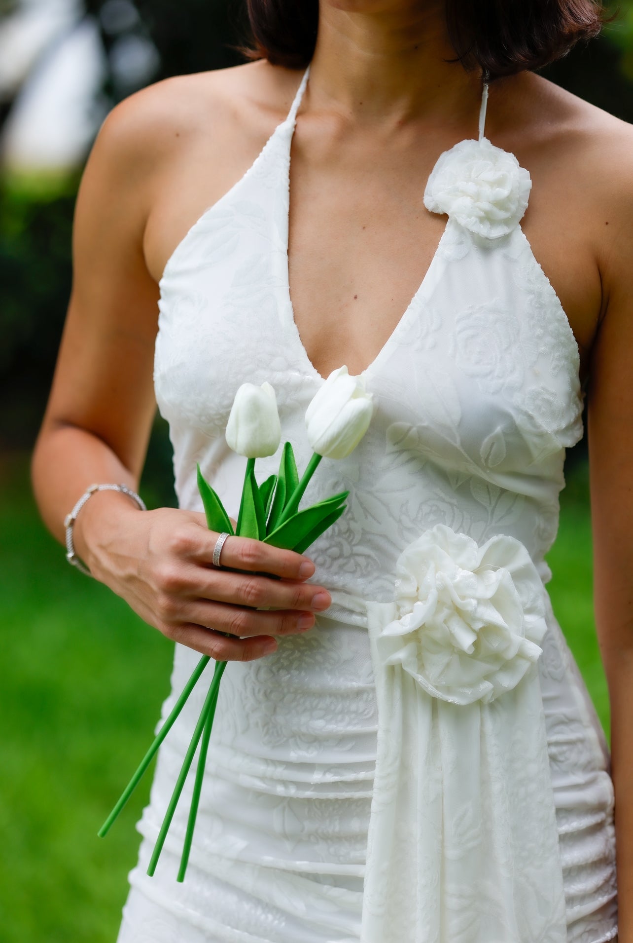 Blooming White Mini Dress